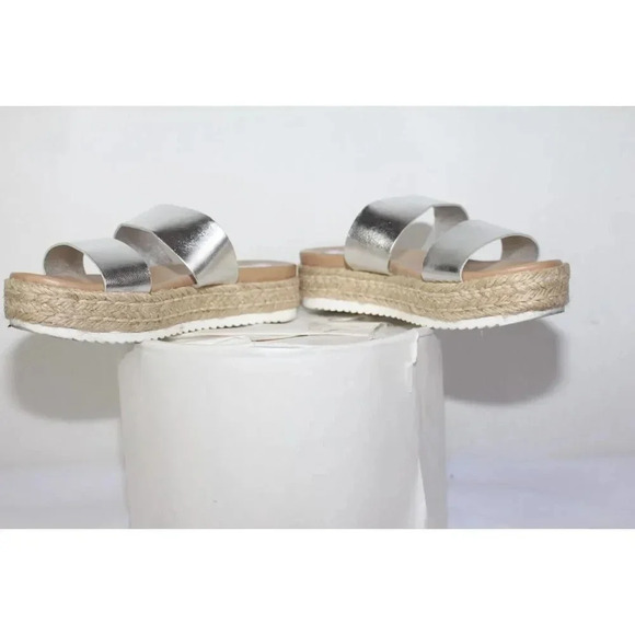 ladies STEVE MADDEN arran silver wedges size 10 - Picture 5 of 9